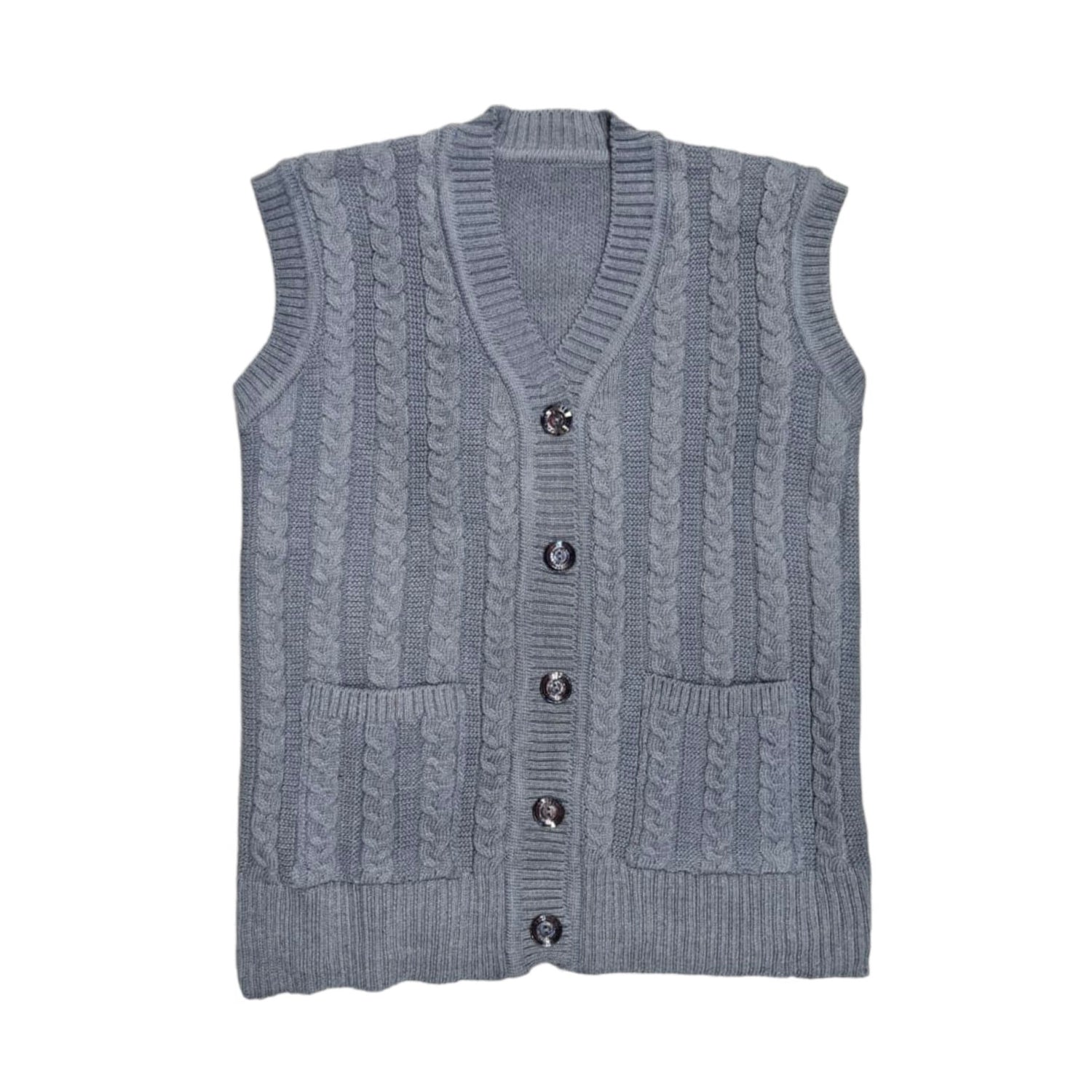 Chaleco sin mangas trenzado