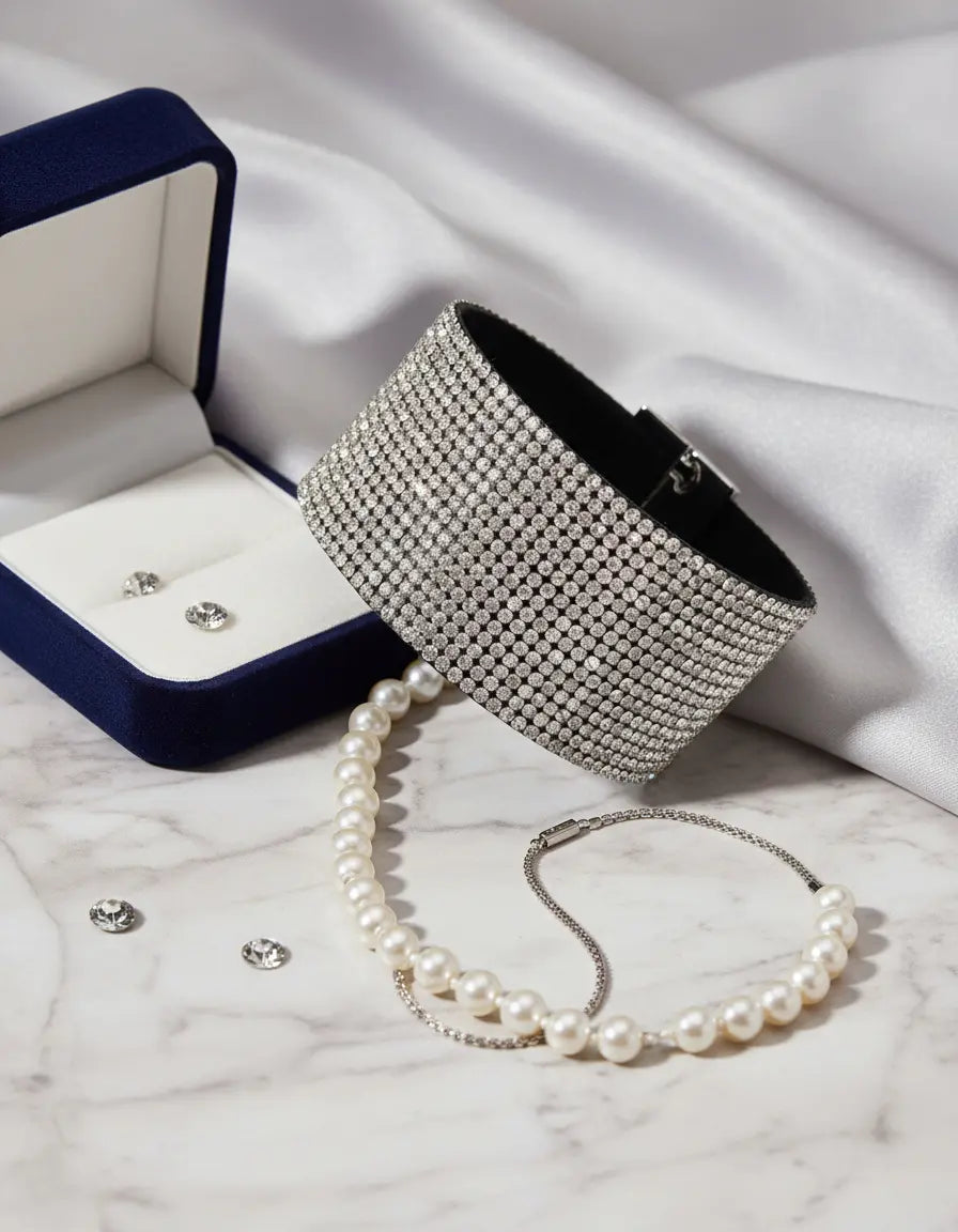 Pulsera con aplicaciones de strass