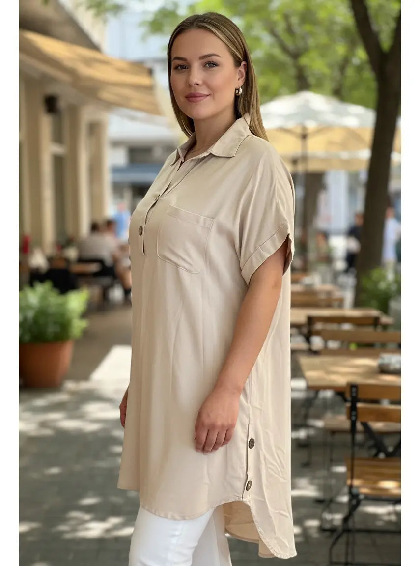 Blusón Beige Largo