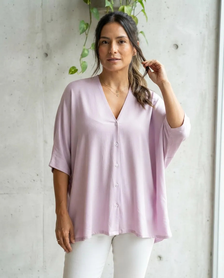 Blusa oversize rosada