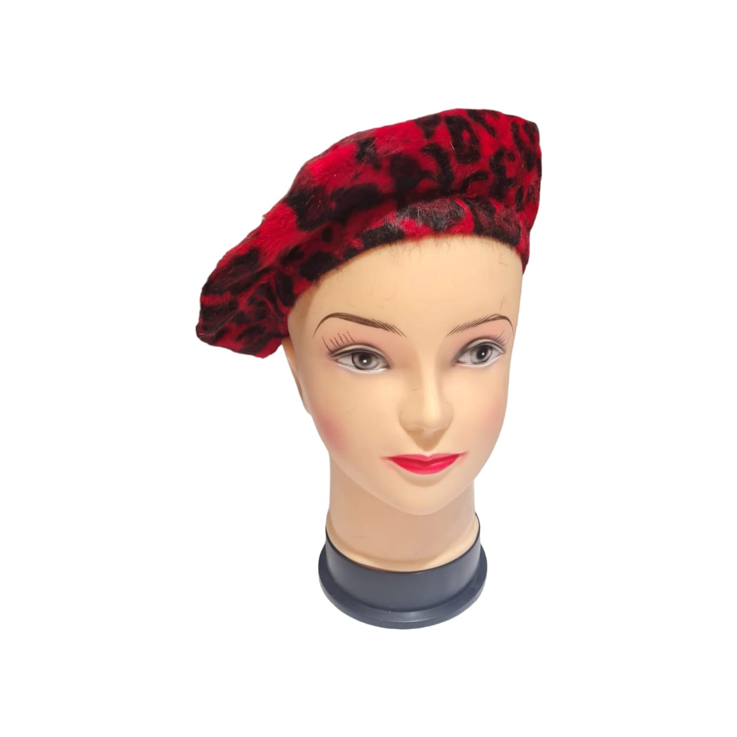 Boina Animal Print Roja