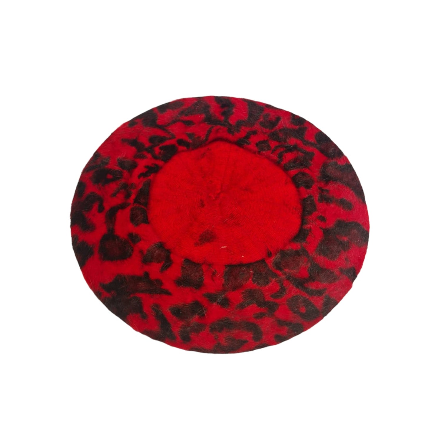 Boina Animal Print Roja