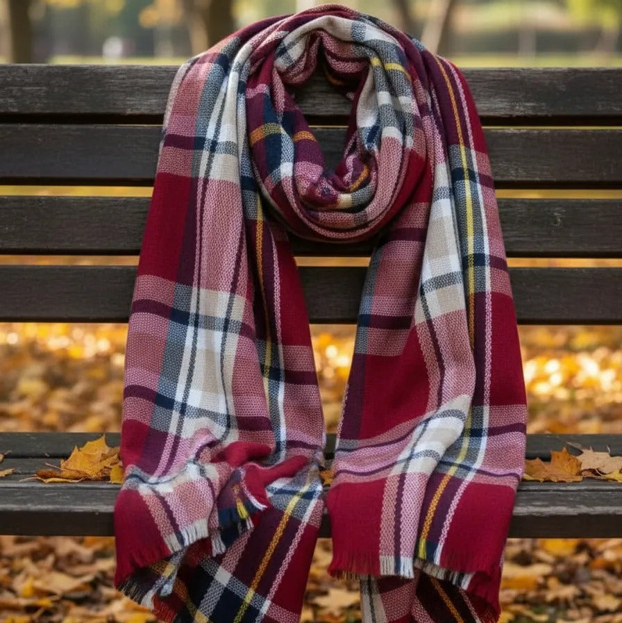 Maxi Pañuelo largo cuadrille rojo