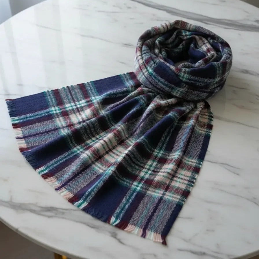 Maxi Pañuelo largo cuadrille azul