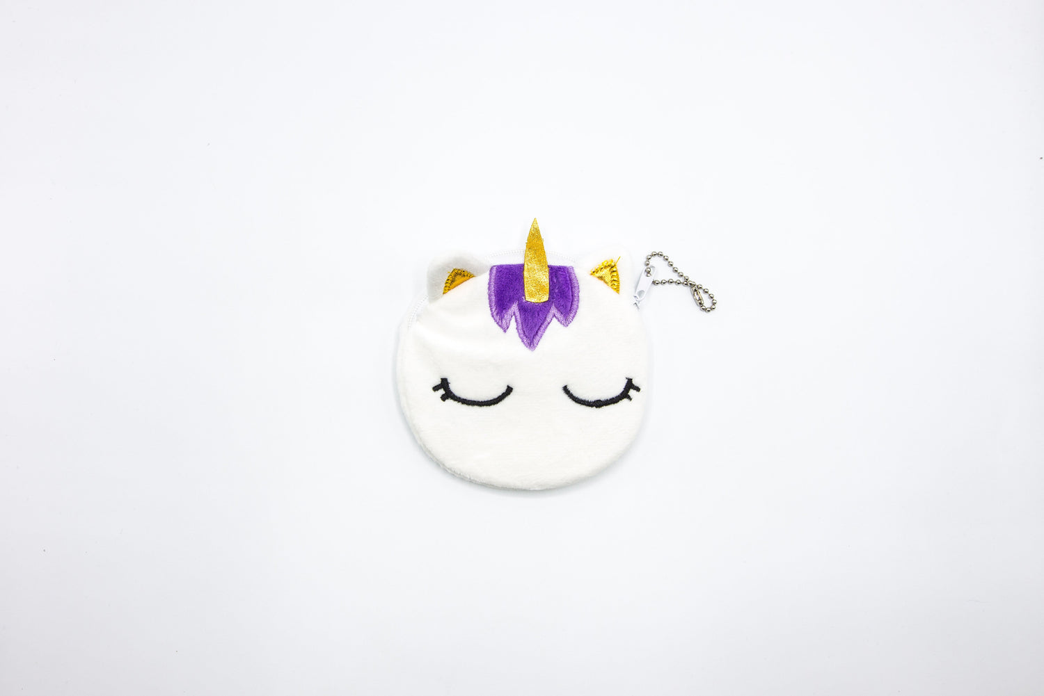 Monedero Plano Unicornio Morado