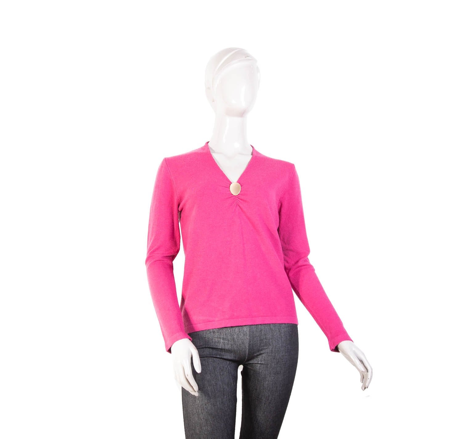 Chaleco con botón dorado 2401 - Fucsia - DEMIALMA