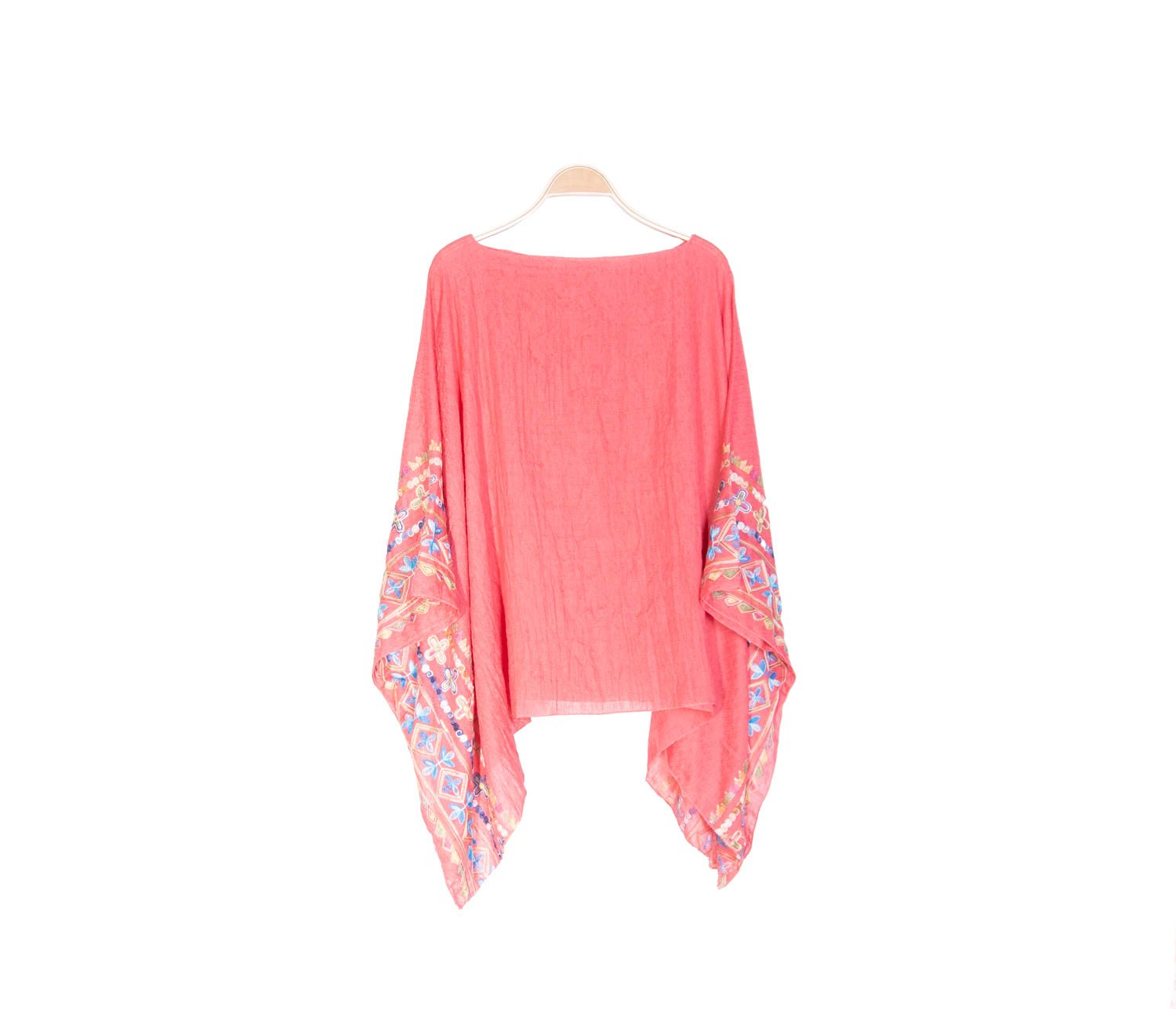 Poncho Bordado 47200-17 - Coral