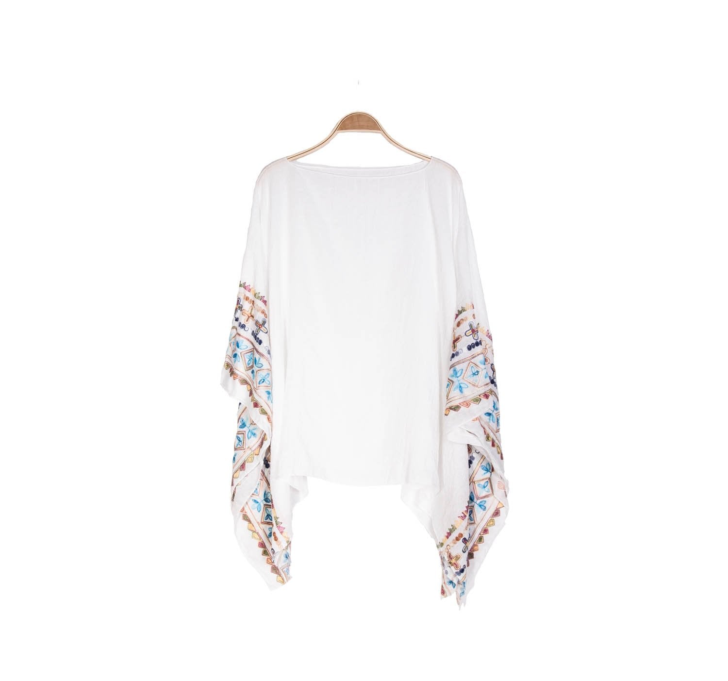 Poncho Bordado 47200-17 - Blanco