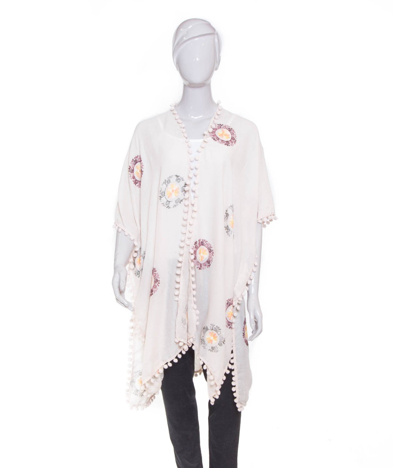 Kimono Mandala 47200-2 - Crema - 80 cm largo