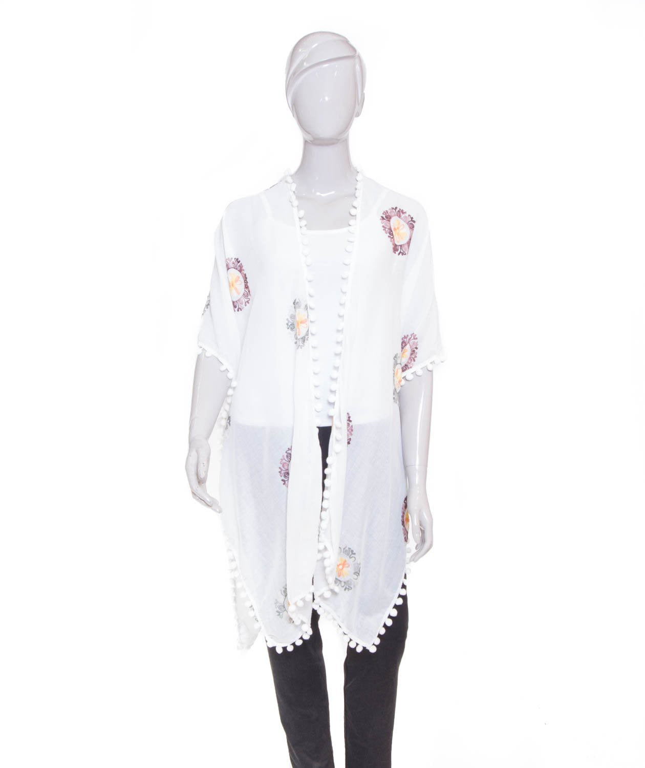 Kimono Mandala 47200-2 - Blanco - 80 cm largo