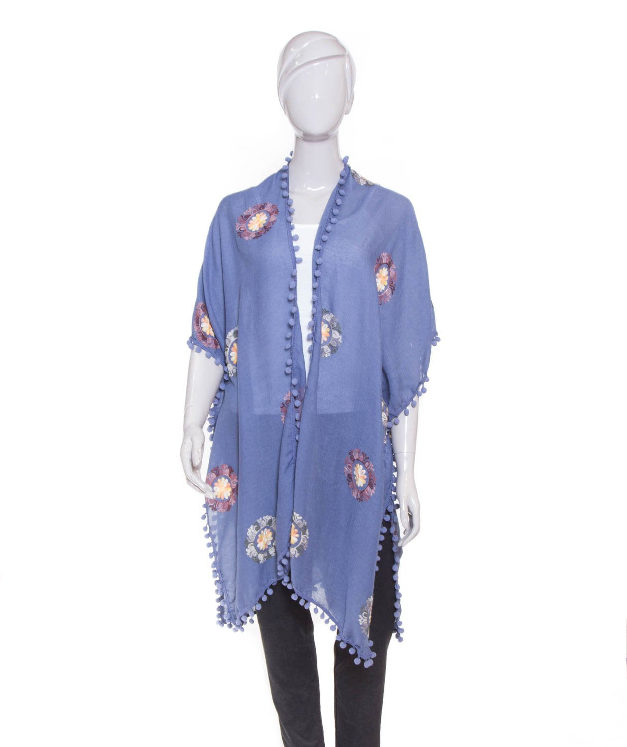 Kimono Mandala 47200-2 - Azul - 80 cm largo