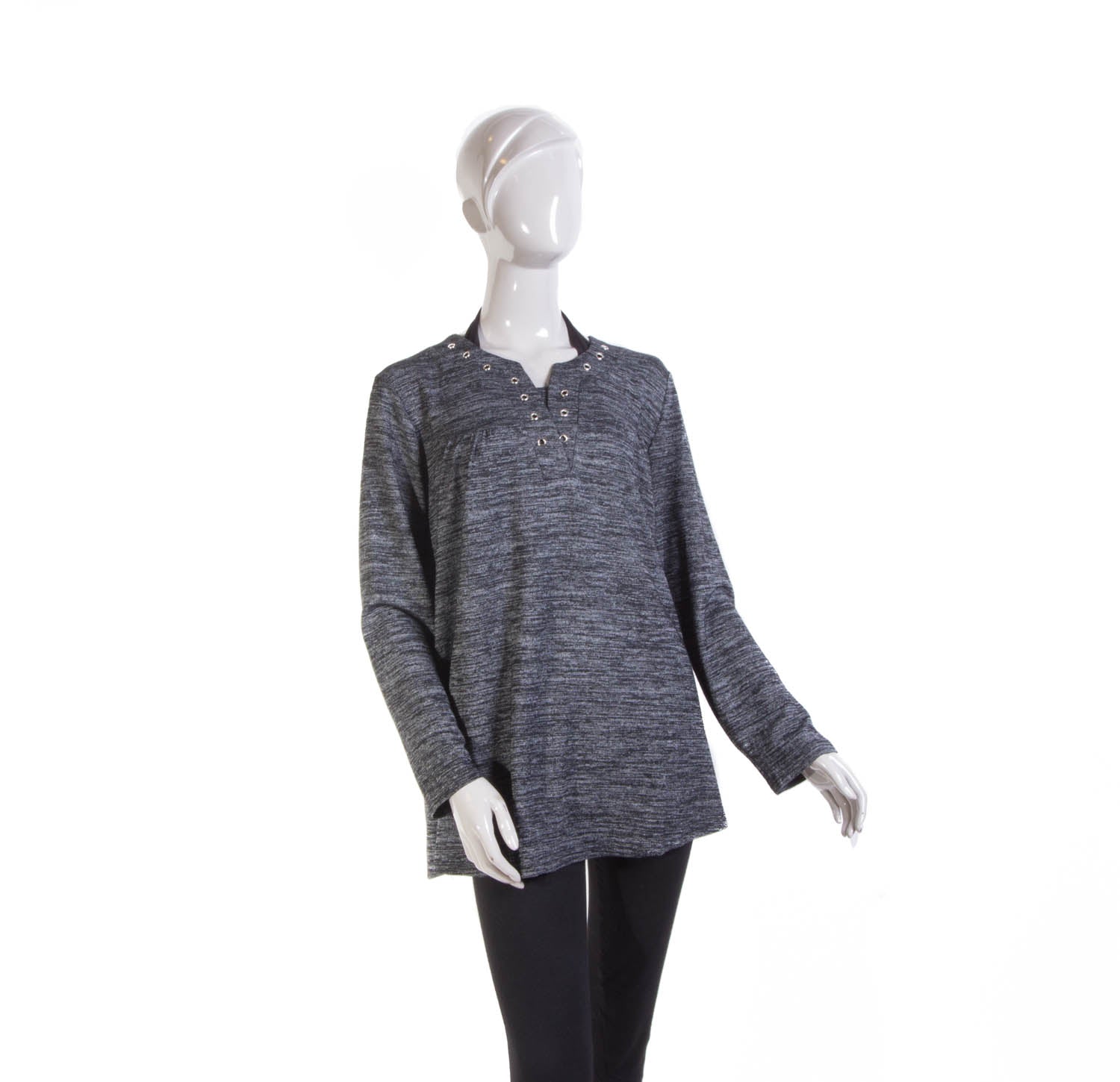 Polera Lanilla Manga Larga Gris 9925 - Talla Estándar