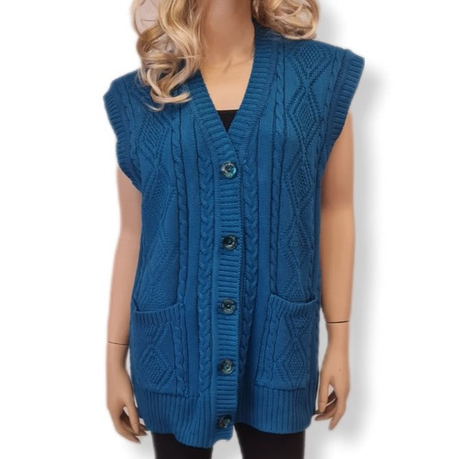 Chaleco sin mangas trenzado