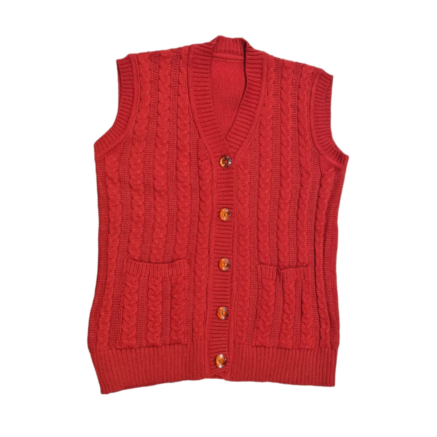 Chaleco sin mangas trenzado