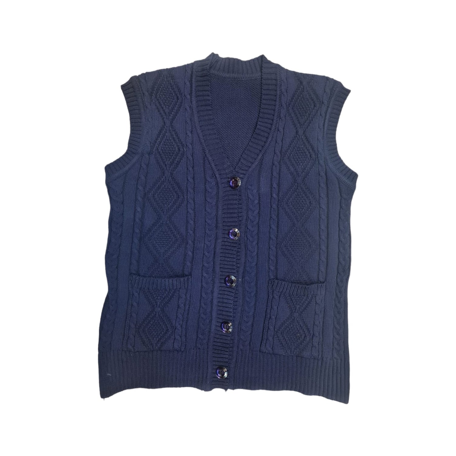 Chaleco sin mangas trenzado