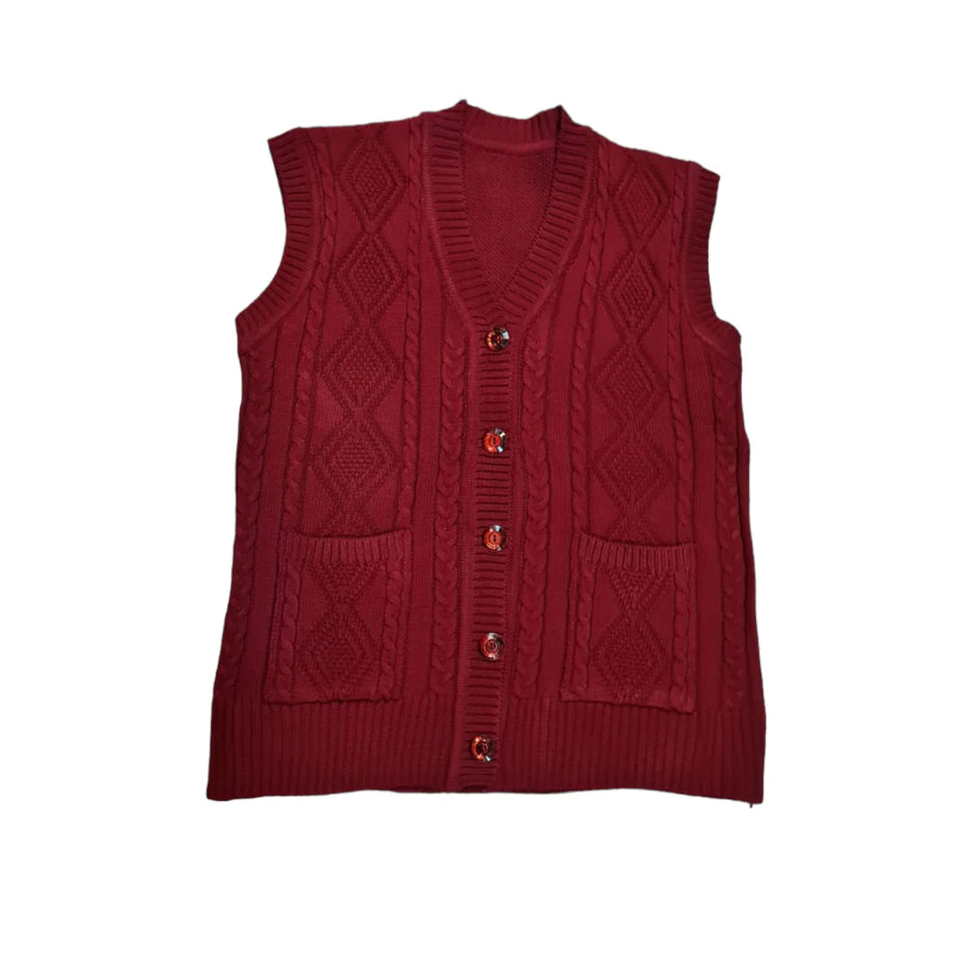 Chaleco sin mangas con rombos 2230 - Negro