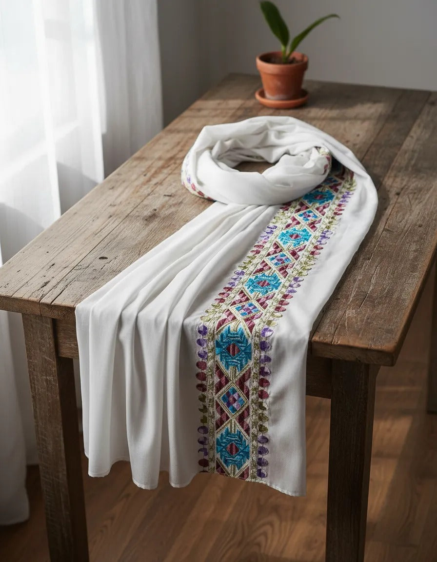 Pañuelo Bordado Blanco