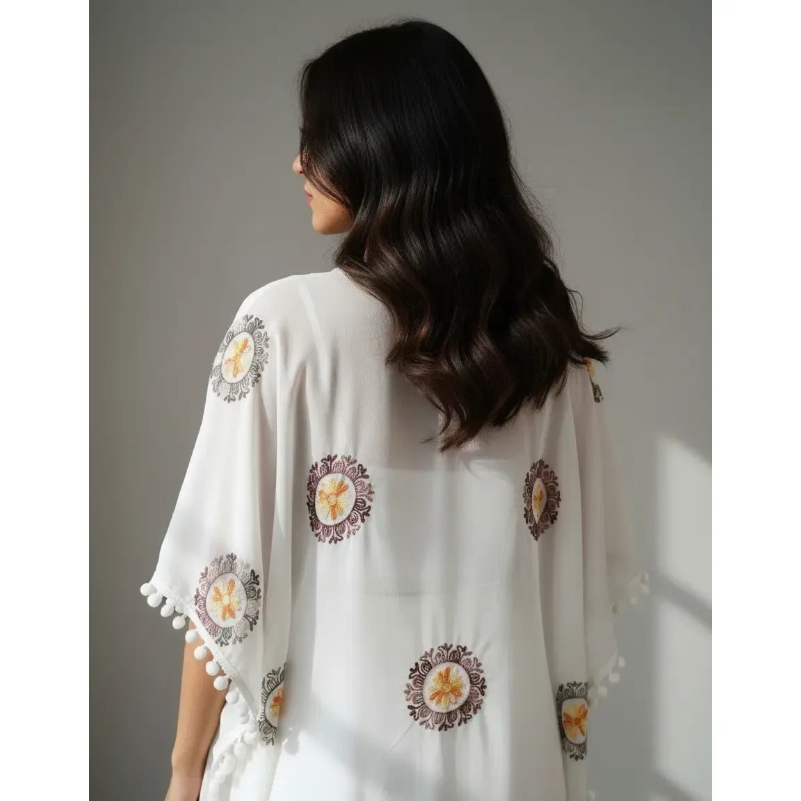 Kimono Mandala 47200-2 - Blanco - 80 cm largo