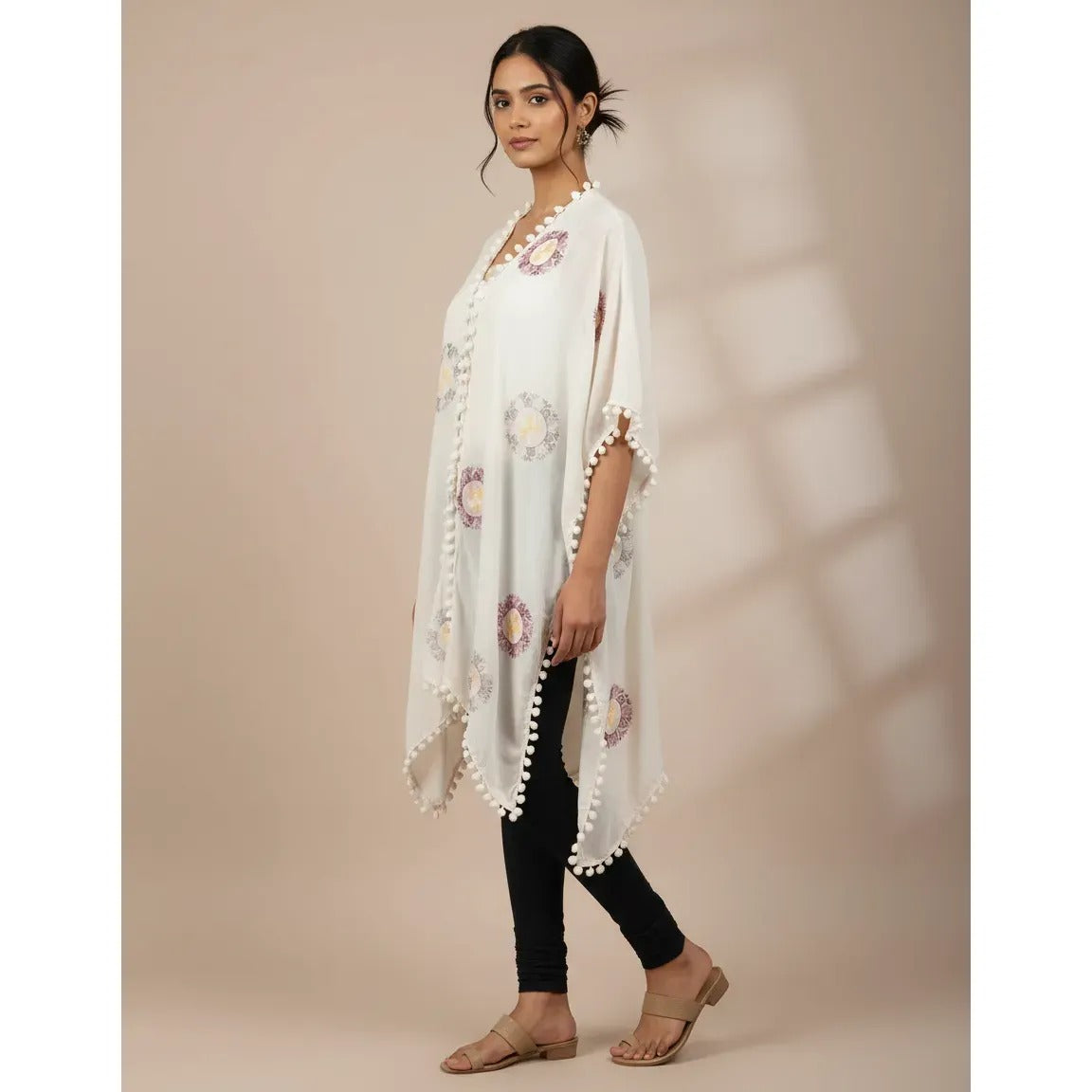 Kimono Mandala 47200-2 - Crema - 80 cm largo