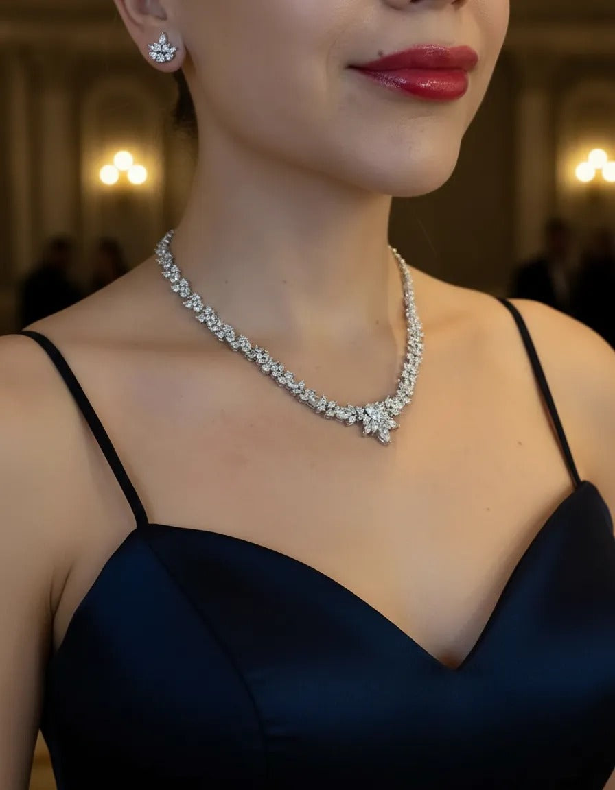 Conjunto de Joyas collar y pendientes - GLE4726