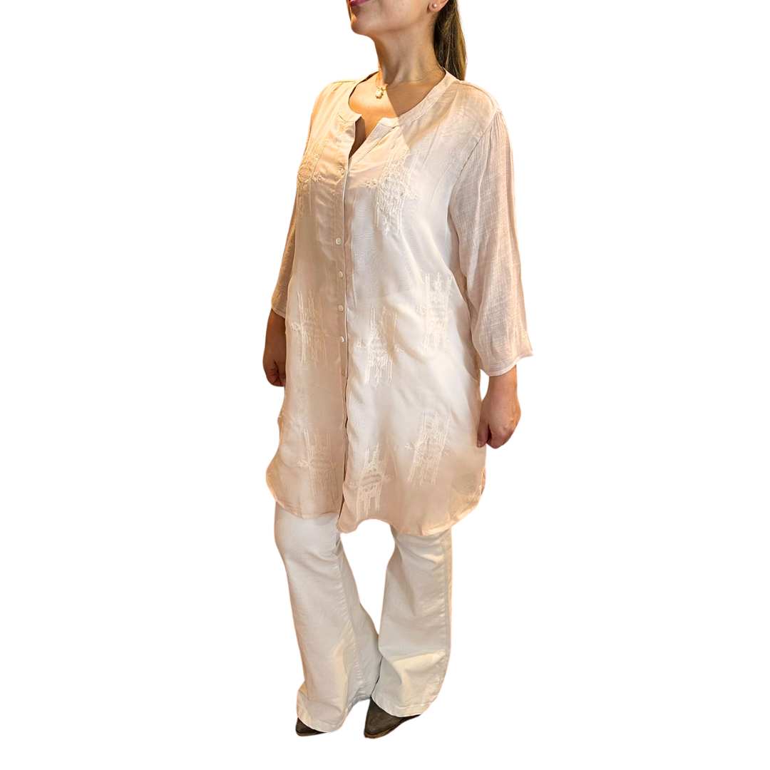 bluson largo beige gasa