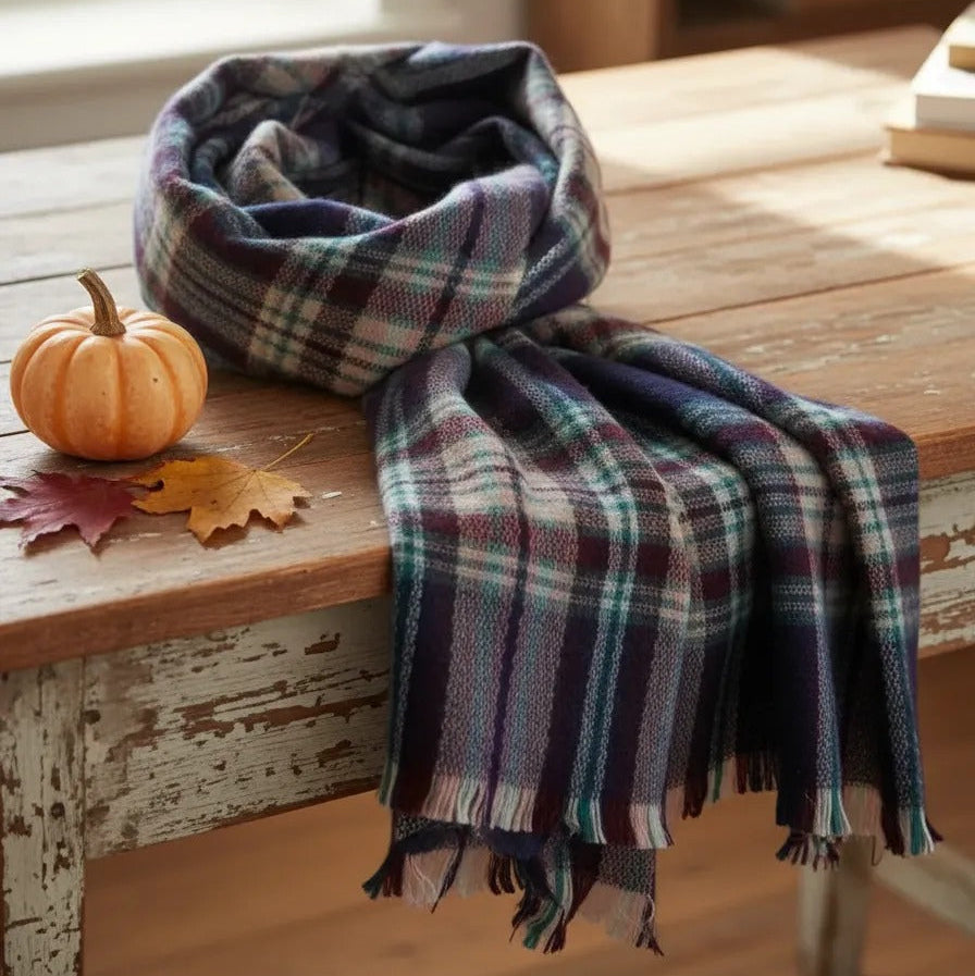 Maxi Pañuelo largo cuadrille azul