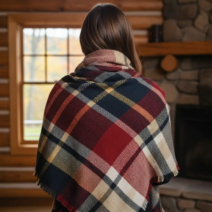 Maxi Pañuelo cuadrille azul y rojo