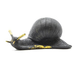 Caracol Negro y Dorado Poliresina - 8 x 17 cm - 59800 - DEMIALMA