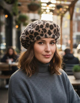 Boina Animal Print Marron