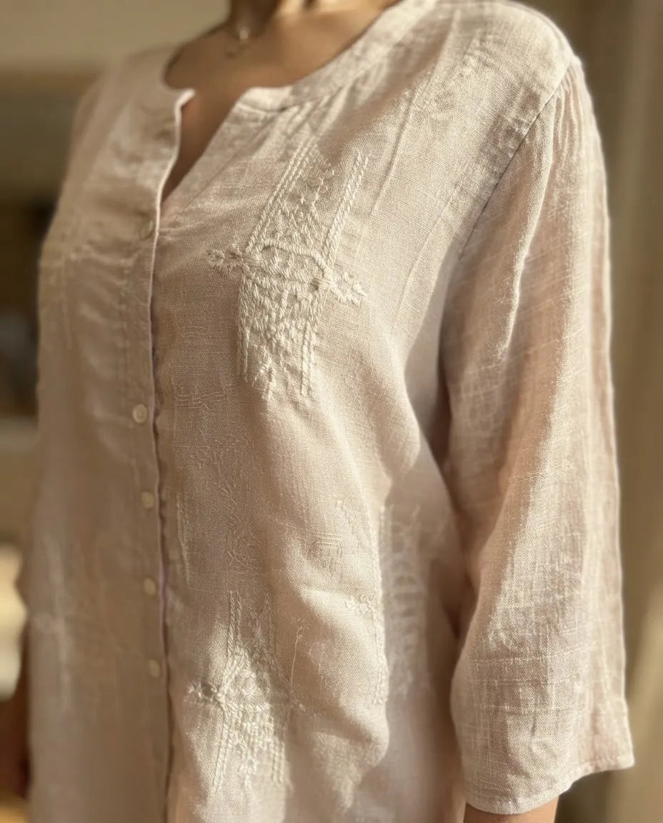 Blusón largo Beige