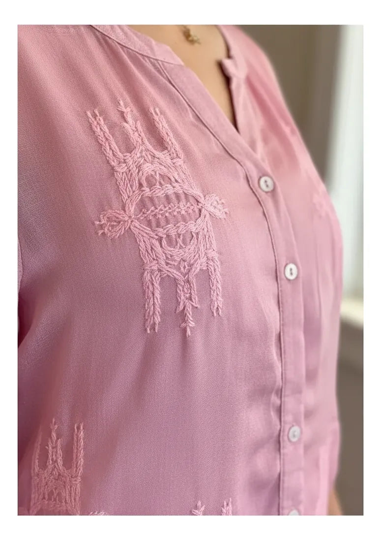 Blusón largo Rosado