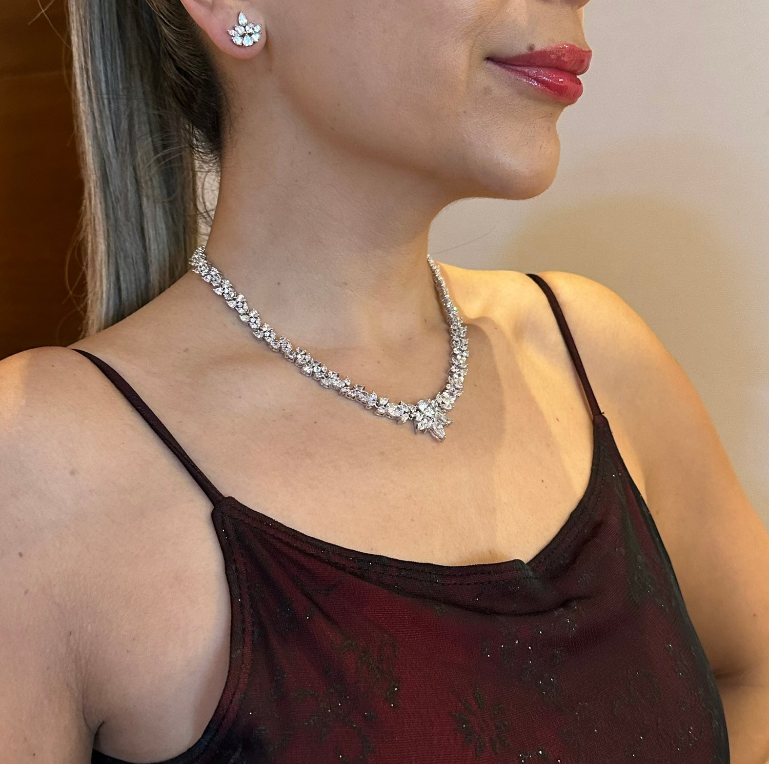 Conjunto de Joyas collar y pendientes - GLE4726