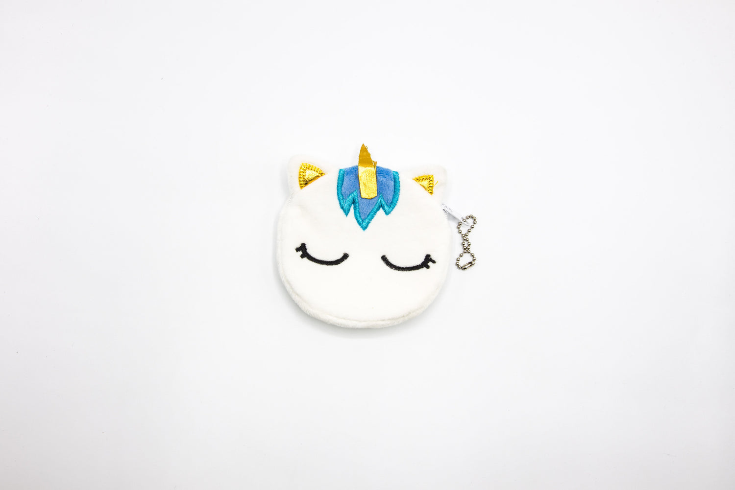 Monedero Plano Unicornio Azul