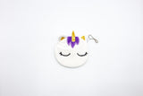 Monedero Plano Unicornio Morado