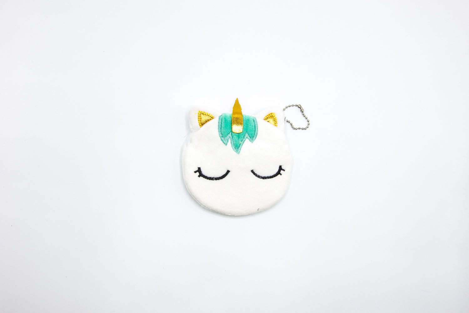 Monedero Plano Unicornio Verde
