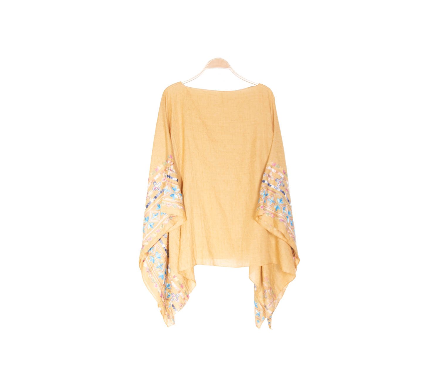 Poncho Bordado 47200-17 - Mostaza