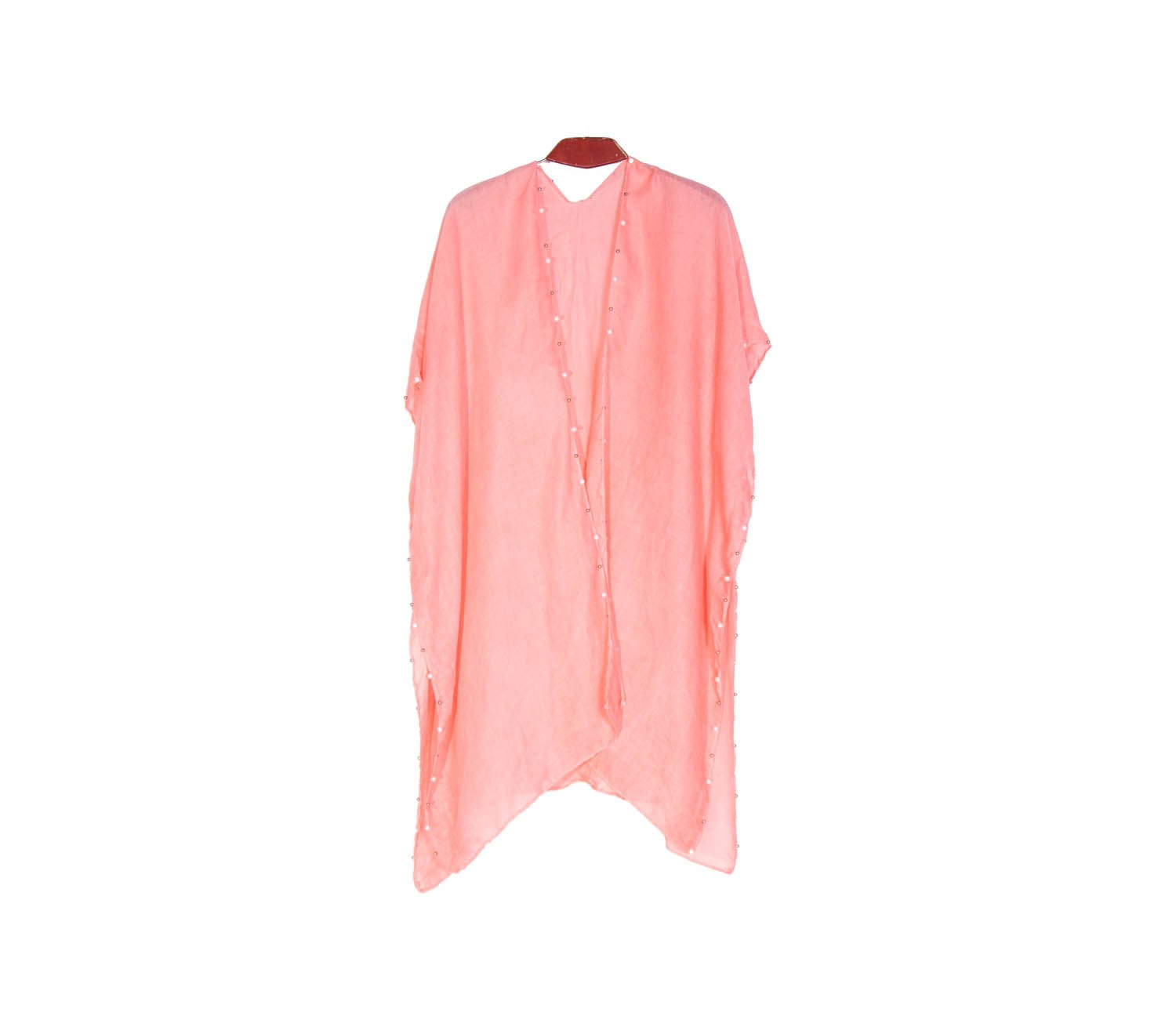 Kimono con Perlas 200-11 - Coral