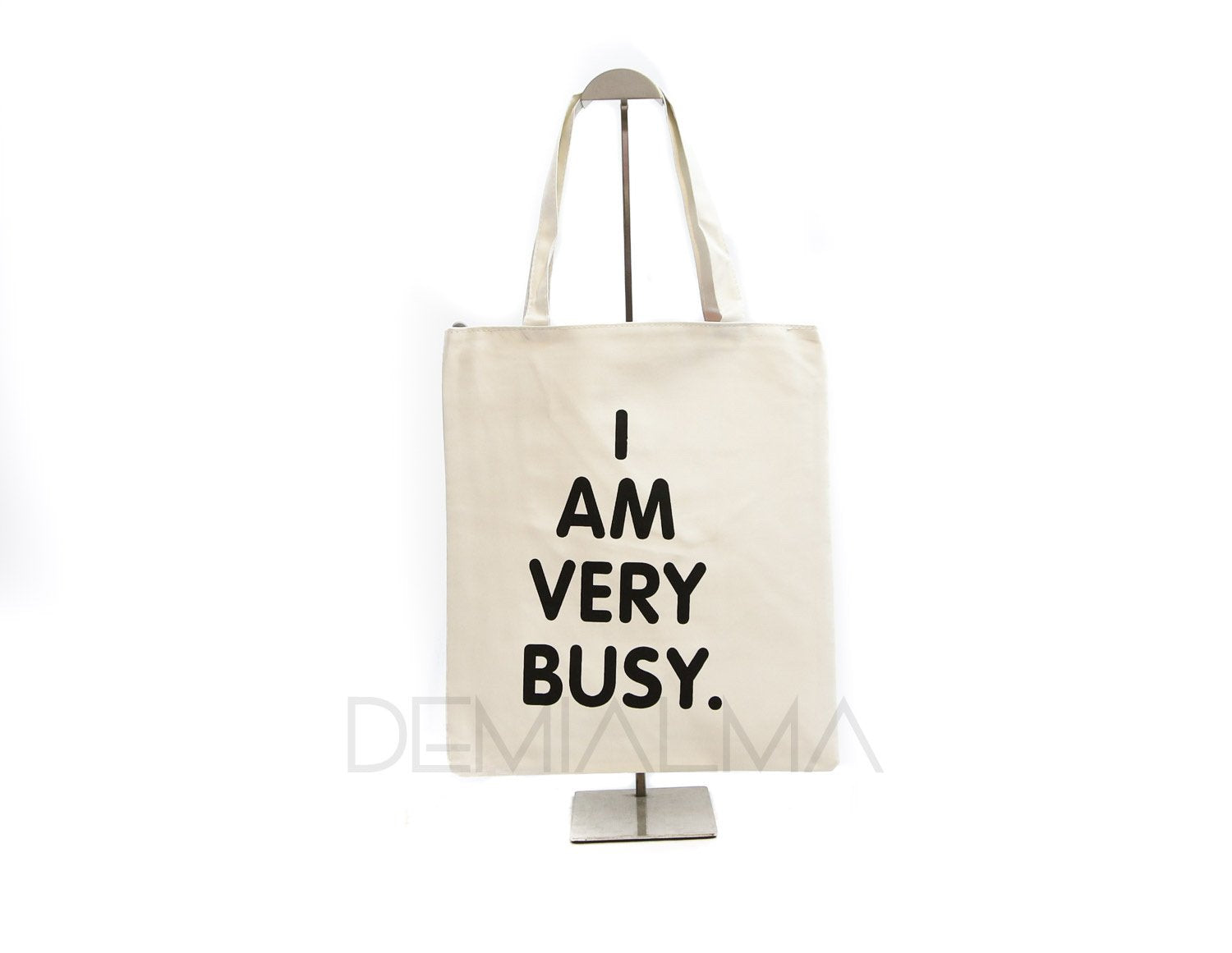 Bolso Totebag I am very Busy Blanco - DEMIALMA