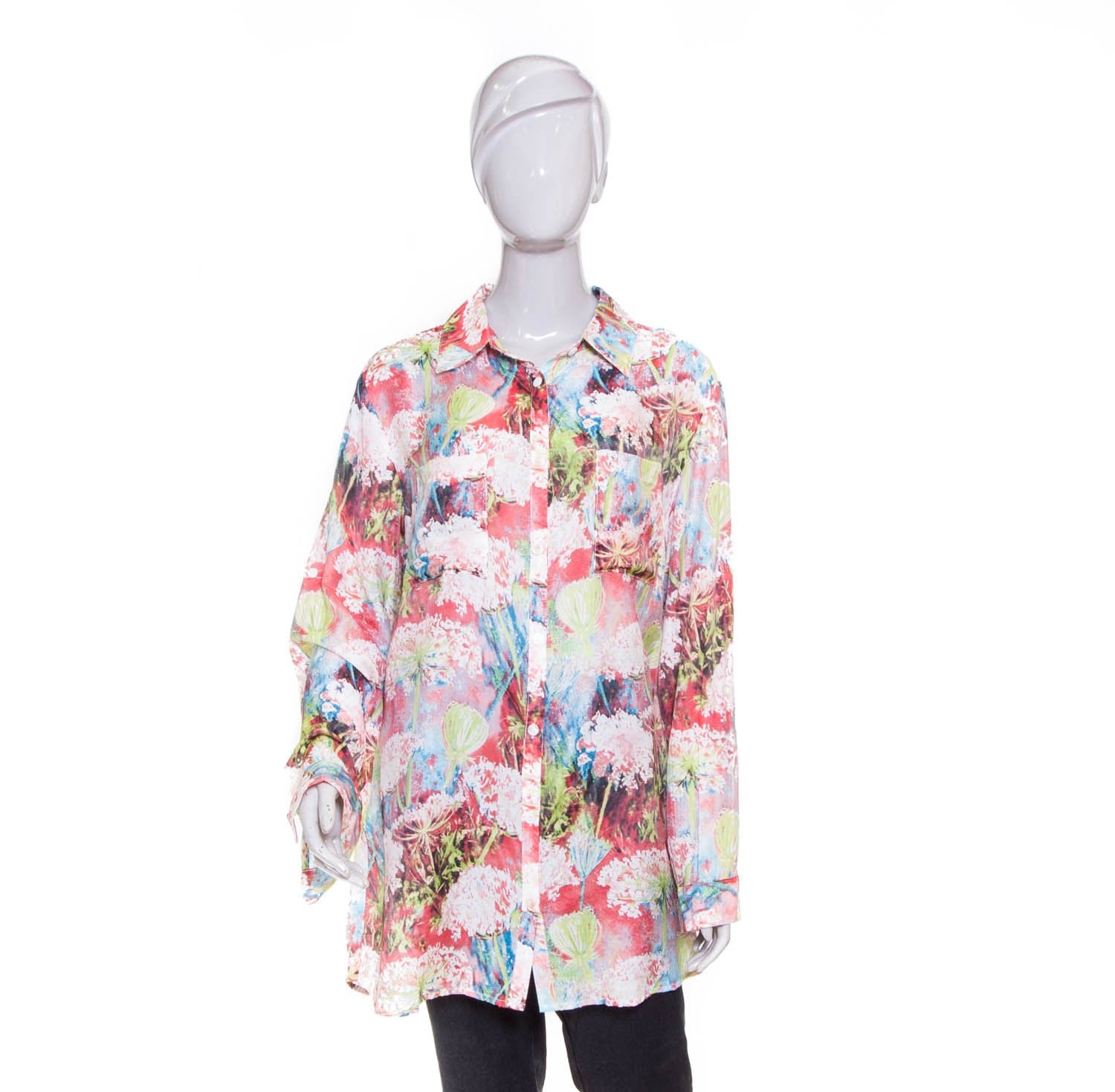 Blusa Flores Colores Algodón Diseño B - Talla Estándar - Largo: 81 Busto: 116 (copia) - DEMIALMA