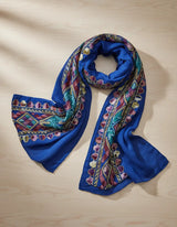 Pañuelo Bordado Azul