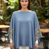 Poncho Bordado 47200-17 - Azul