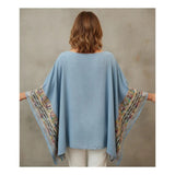 Poncho Bordado 47200-17 - Celeste