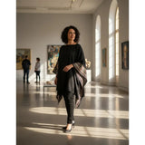 Poncho Bordado 47200-17 - Negro