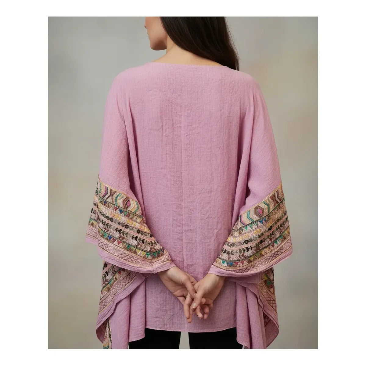 Poncho Bordado 47200-17 - LILA