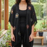 Kimono Mandala 47200-2 - Negro - 80 cm largo