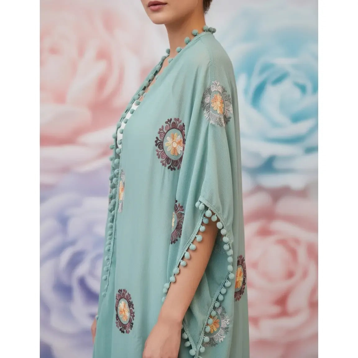 Kimono Mandala 47200-2 - menta  - 80 cm largo