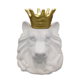 León blanco Corona dorada - 9488-3