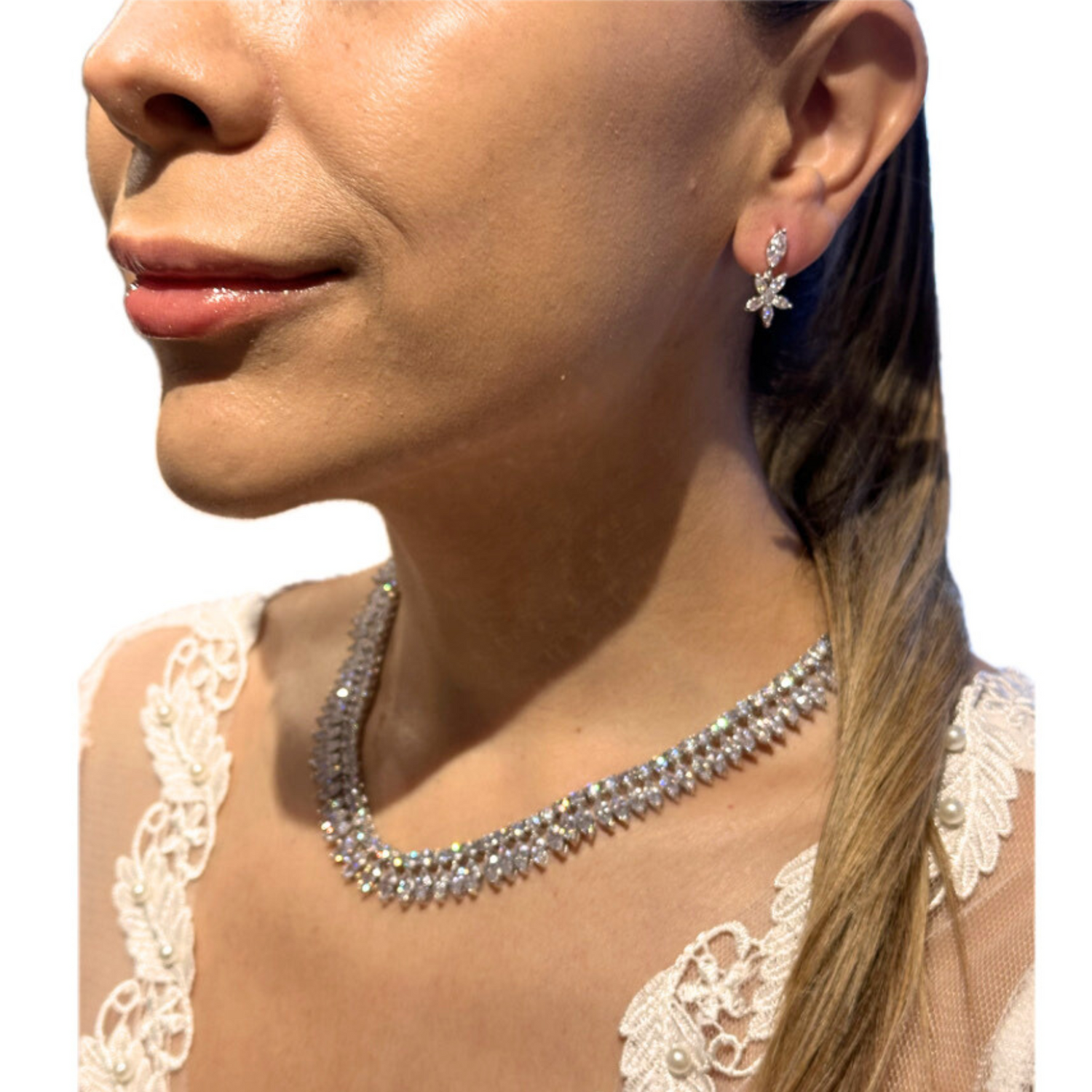 Conjunto de Joyas collar y pendientes - GLE4952