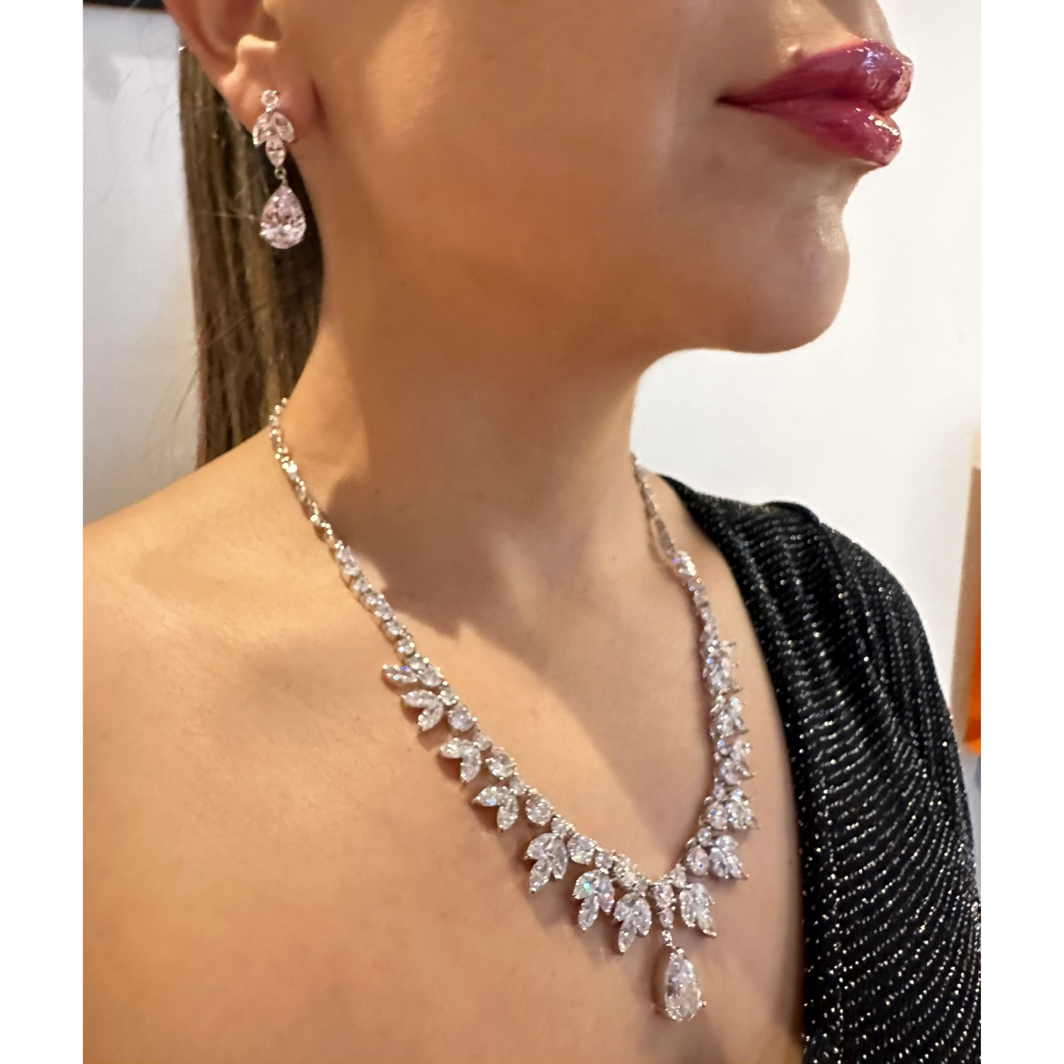 Conjunto de Joyas collar y pendientes - GLE4567