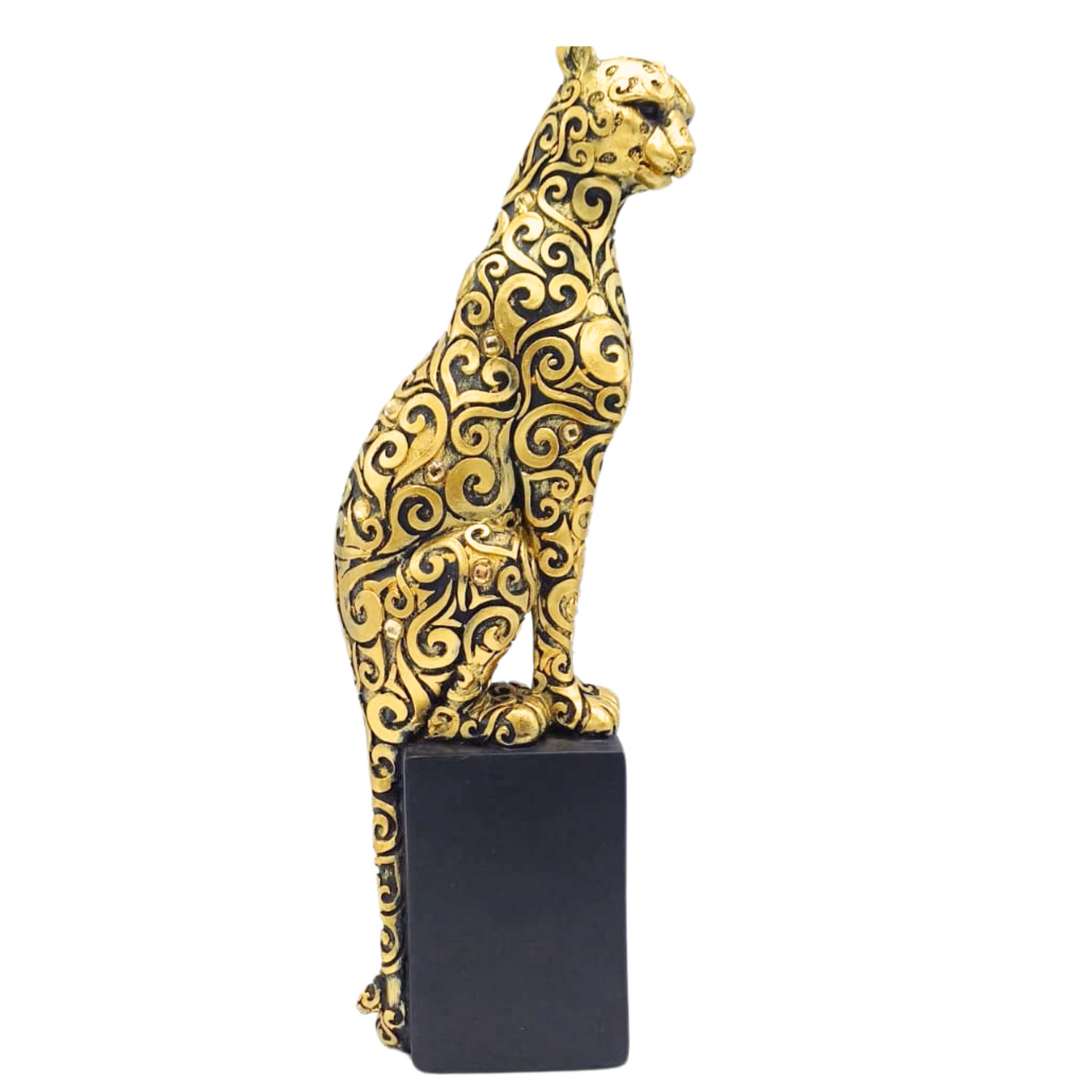 Leopardo Sentado Dorado Xl-6658